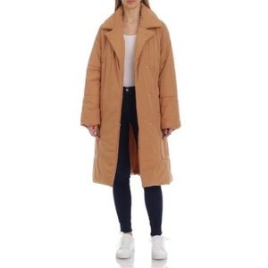 Avec Les Filles Belted Wrap Puffer Coat Jacket Size XL